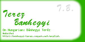 terez banhegyi business card